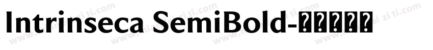Intrinseca SemiBold字体转换